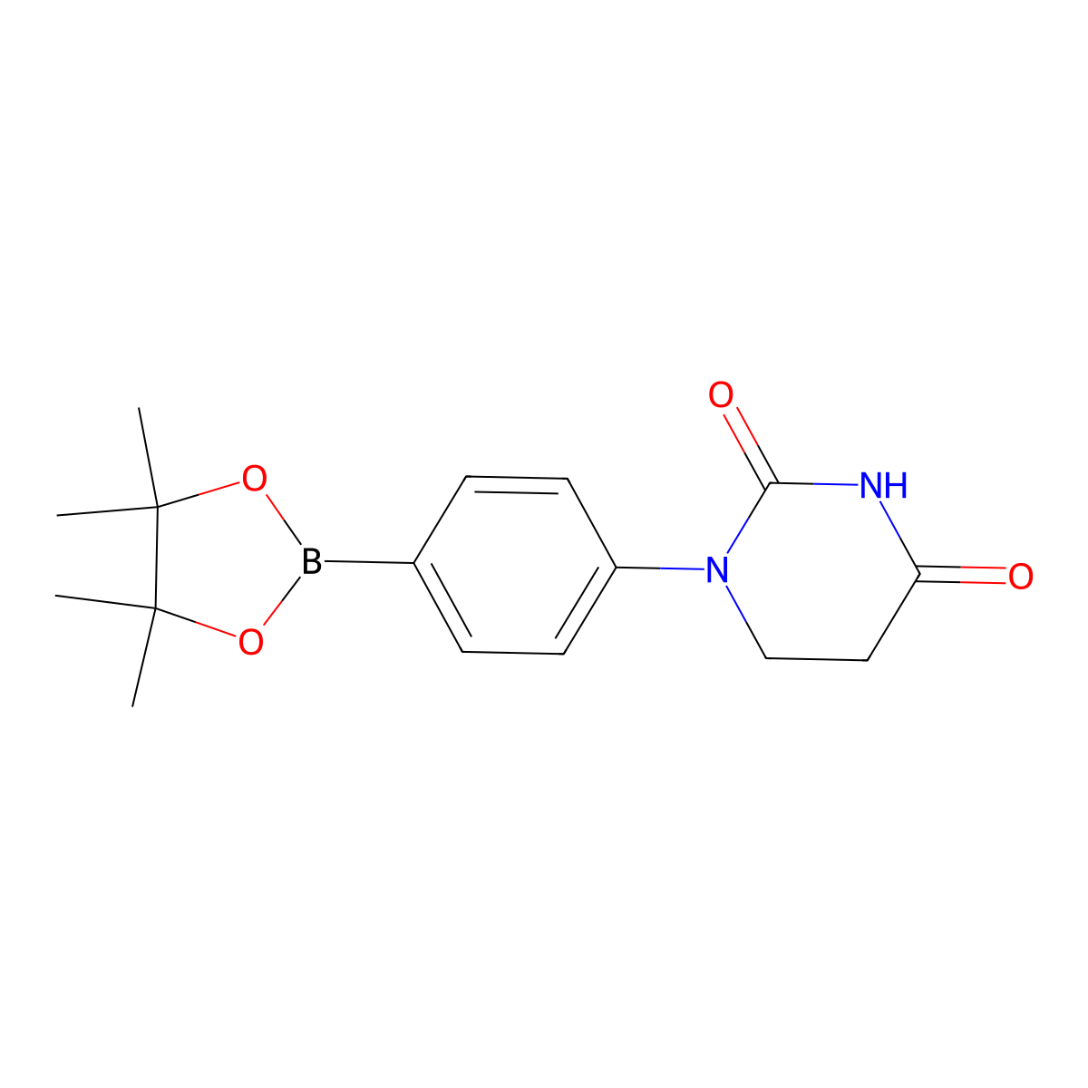 1-(4-(4,4,5,5-Tetramethyl-1,3,2-dioxaborolan-2-yl)phenyl)dihydropyrimidine-2,4(1H,3H)-dione molecular structure, CAS 2432902-84-4