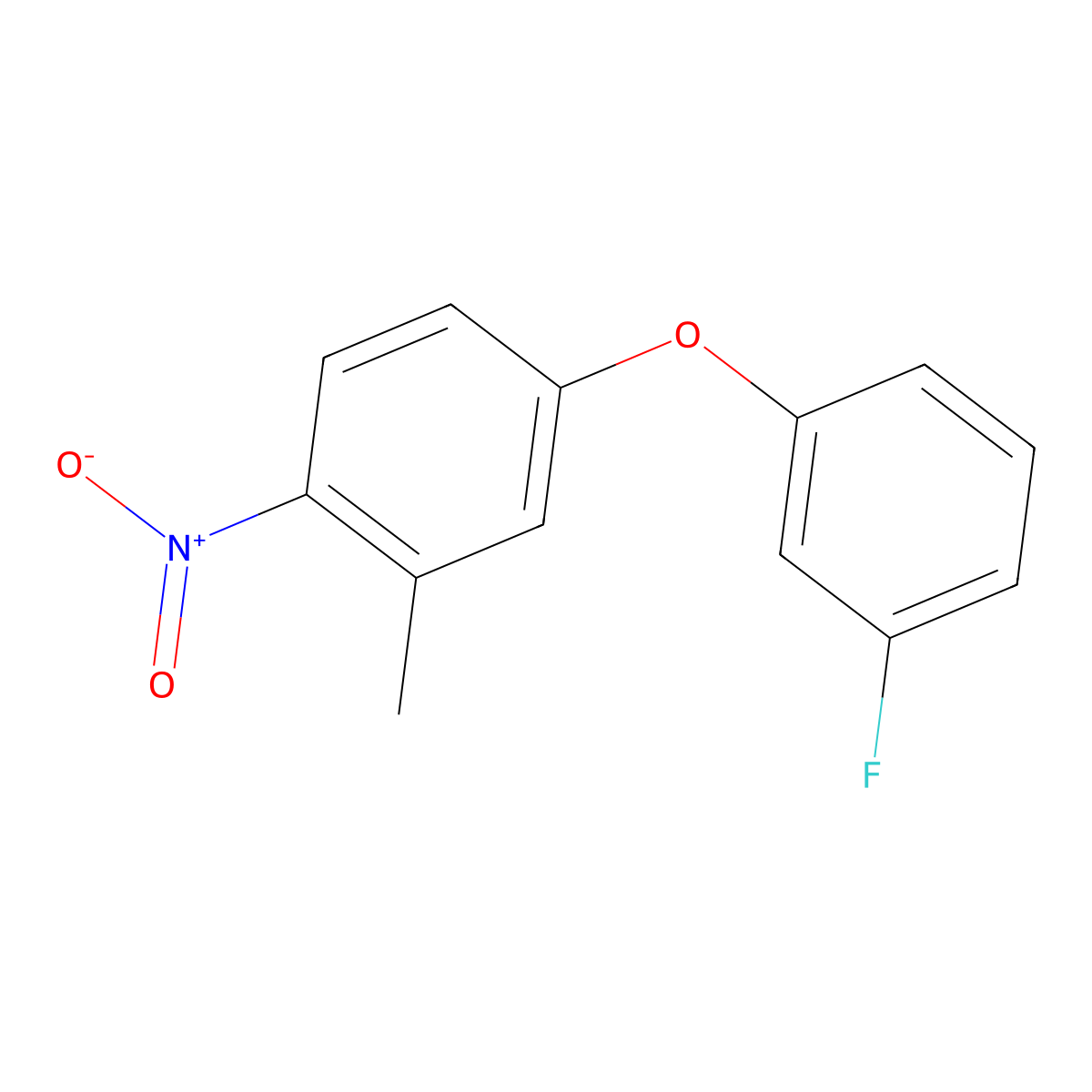 4-(3-Fluorophenoxy)-2-methyl-1-nitrobenzene molecular structure, CAS 2432903-22-3