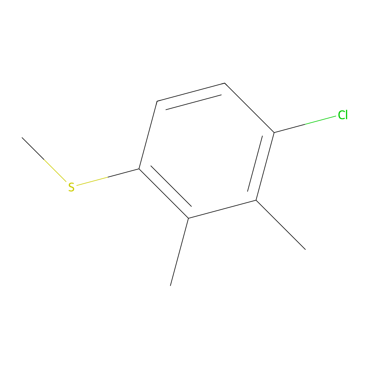 (4-Chloro-2,3-dimethylphenyl)(methyl)sulfane molecular structure, CAS 2432936-55-3