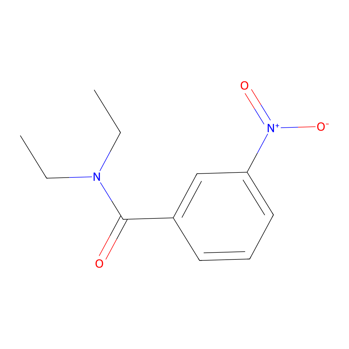 N,N-diethyl-3-nitrobenzamide molecular structure, CAS 2433-21-8
