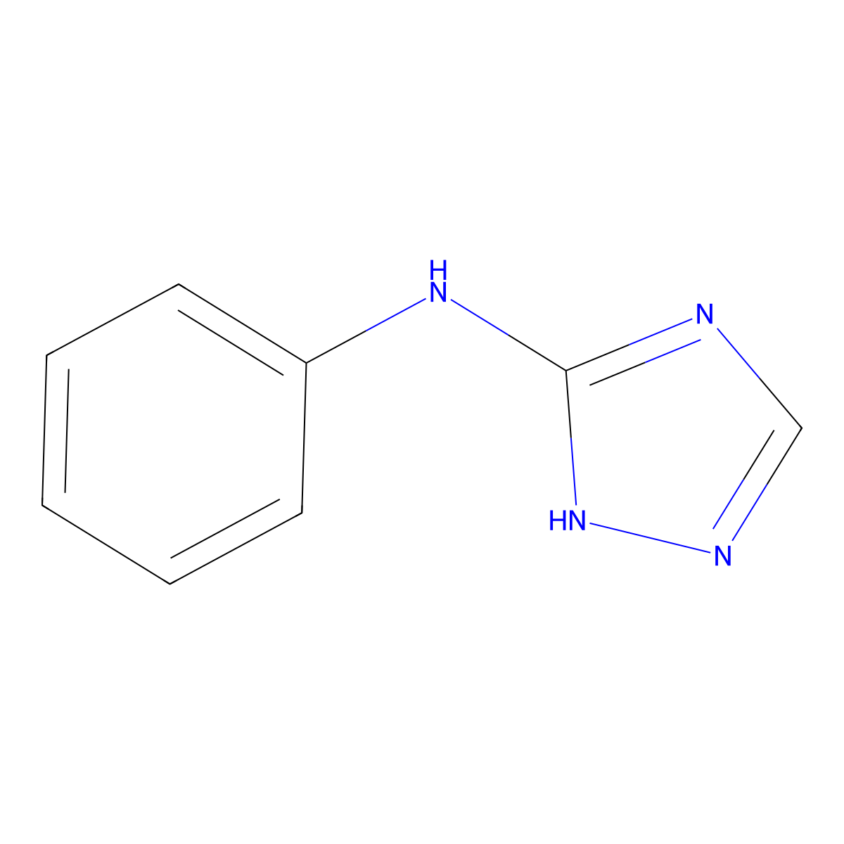 N-phenyl-1H-1,2,4-triazol-5-amine molecular structure, CAS 2433-53-6