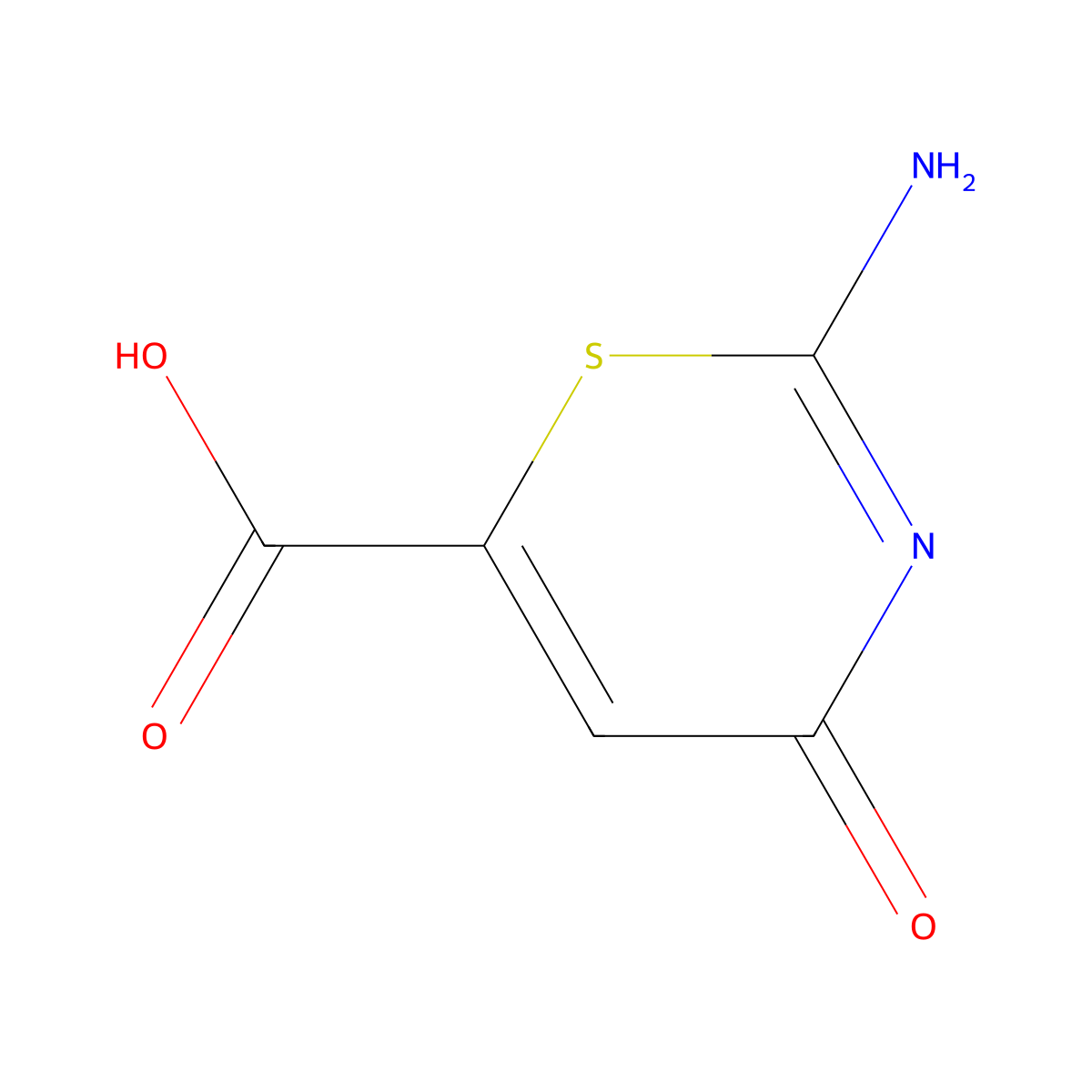 2-Imino-4-oxo-3,4-dihydro-2H-1,3-thiazine-6-carboxylic acid molecular structure, CAS 24331-17-7