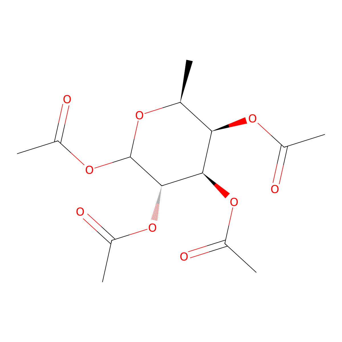 1,2,3,4-Tetra-O-acetyl-L-fucopyranose molecular structure, CAS 24332-95-4