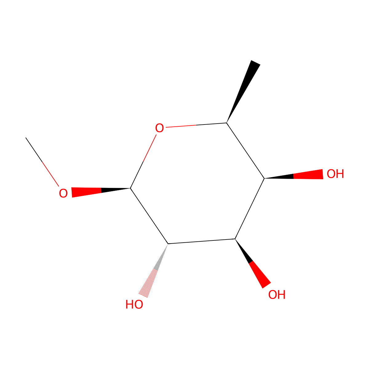Methyl beta-L-fucopyranoside molecular structure, CAS 24332-98-7