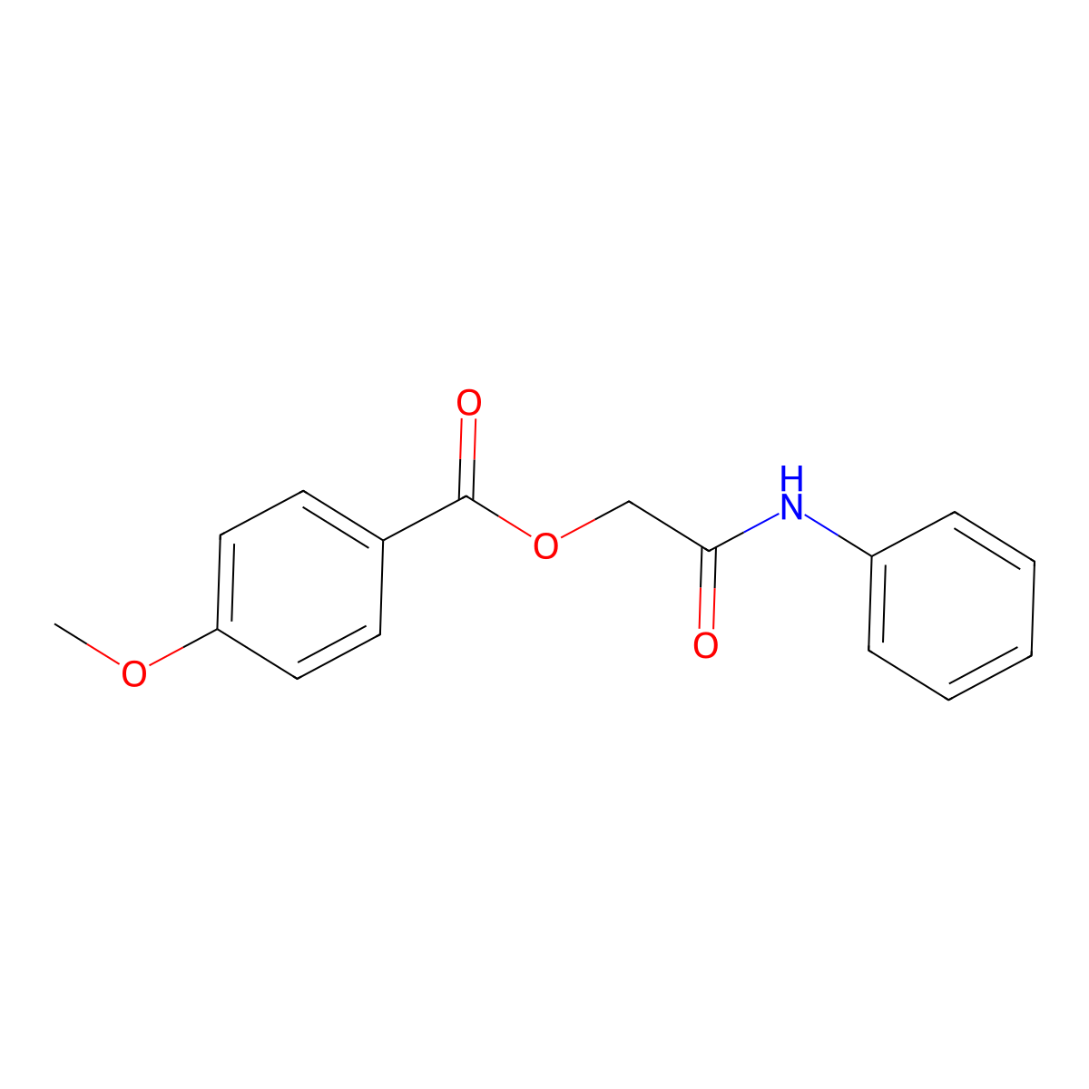 2-Oxo-2-(phenylamino)ethyl 4-methoxybenzoate molecular structure, CAS 24334-55-2