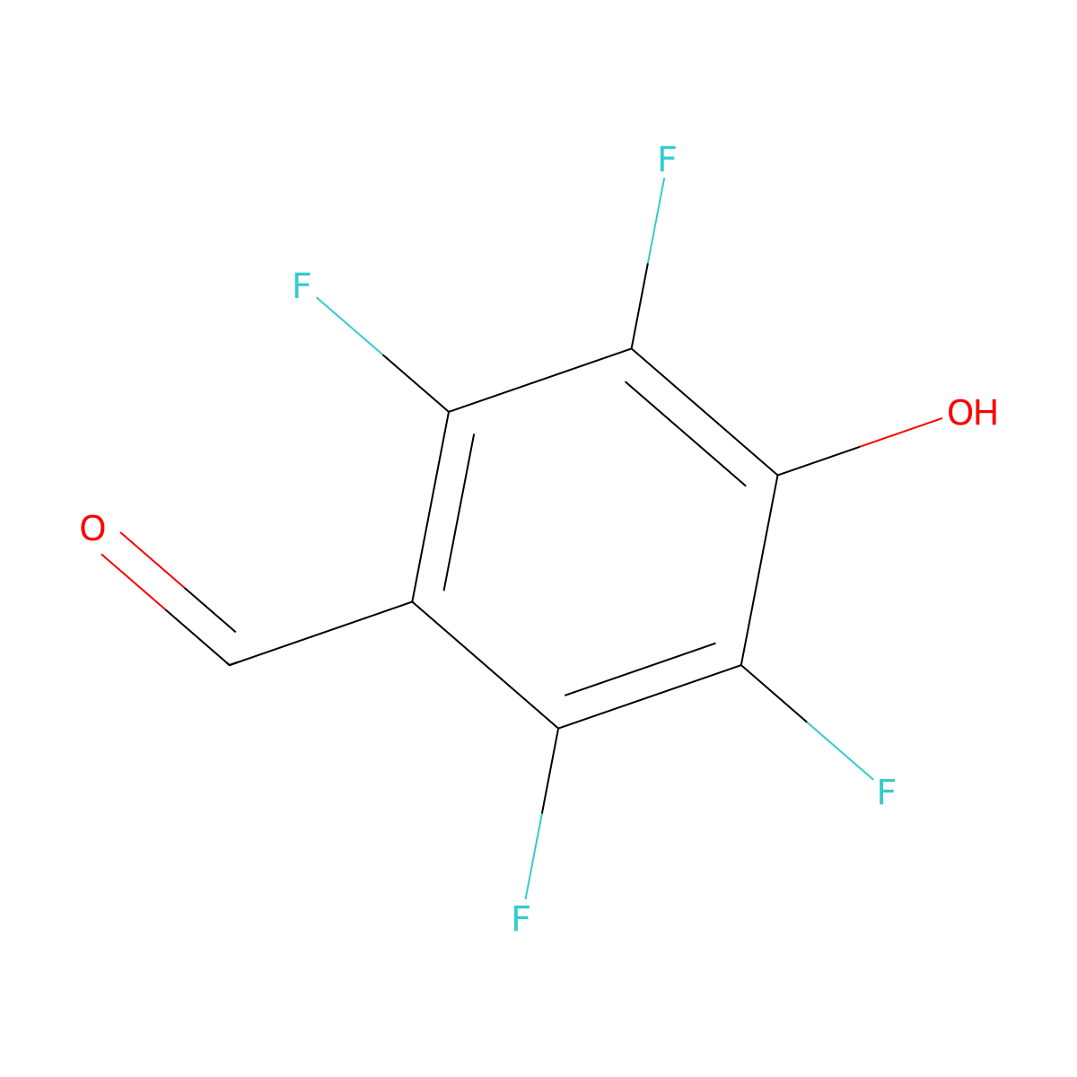 2,3,5,6-Tetrafluoro-4-hydroxybenzaldehyde molecular structure, CAS 24336-73-0