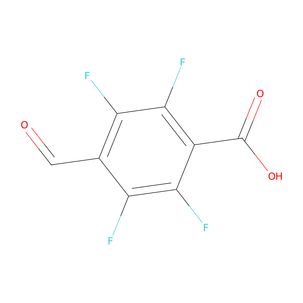 2,3,5,6-Tetrafluoro-4-formylbenzoic acid molecular structure, CAS 24336-86-5