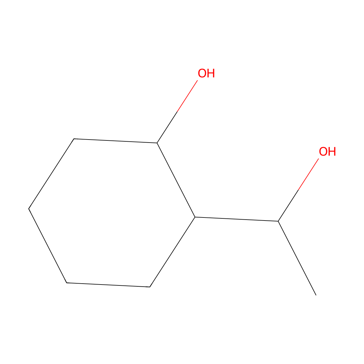 2-(1-Hydroxyethyl)cyclohexanol molecular structure, CAS 24337-52-8