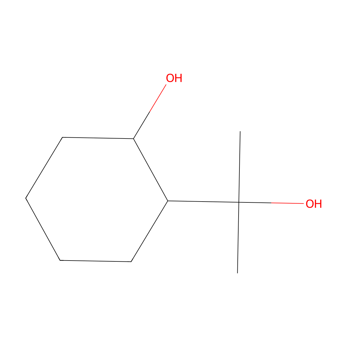 2-Hydroxy-alpha,alpha-dimethylcyclohexanemethanol molecular structure, CAS 24337-53-9