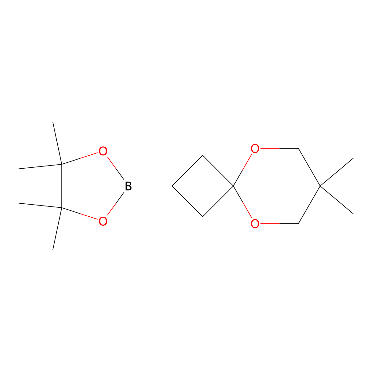 2-(7,7-Dimethyl-5,9-dioxaspiro[3.5]nonan-2-yl)-4,4,5,5-tetramethyl-1,3,2-dioxaborolane molecular structure, CAS 2433809-20-0