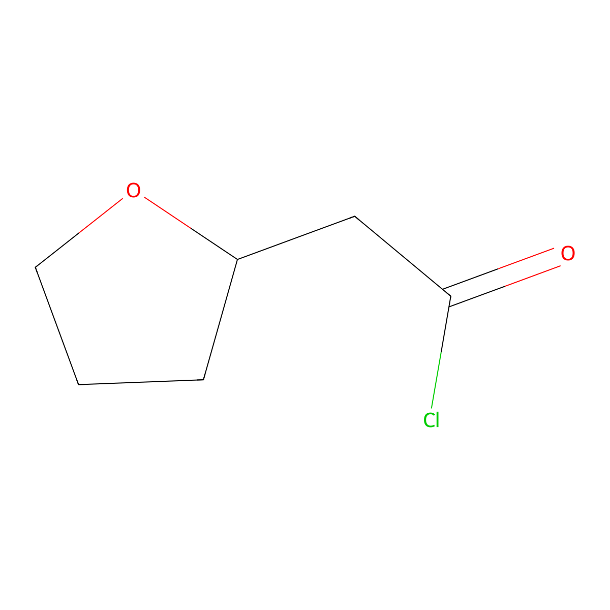 2-(Oxolan-2-yl)acetyl chloride molecular structure, CAS 2434-01-7