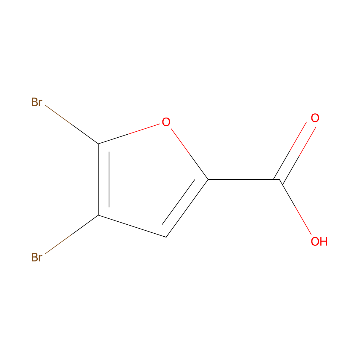 4,5-Dibromofuran-2-carboxylic acid molecular structure, CAS 2434-03-9