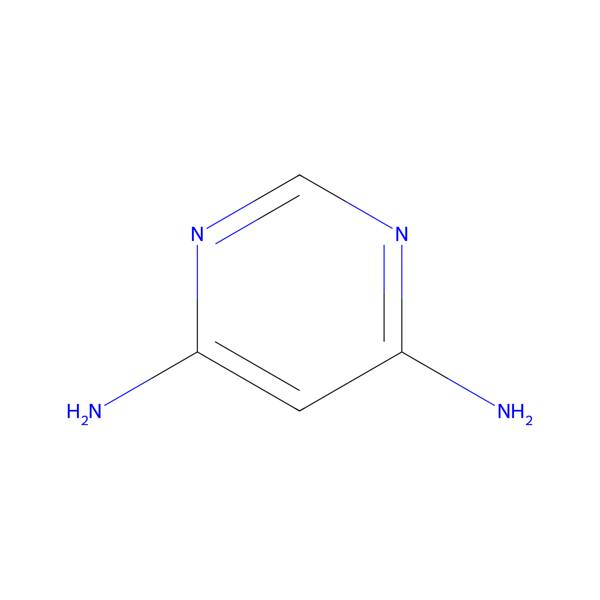 Pyrimidine-4,6-diamine molecular structure, CAS 2434-56-2