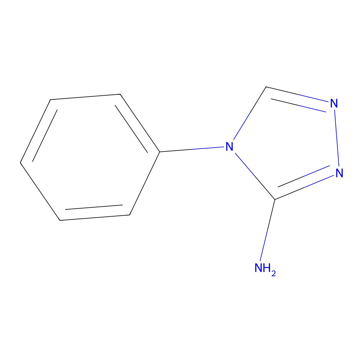 4-phenyl-4H-1,2,4-triazol-3-amine molecular structure, CAS 2434-63-1
