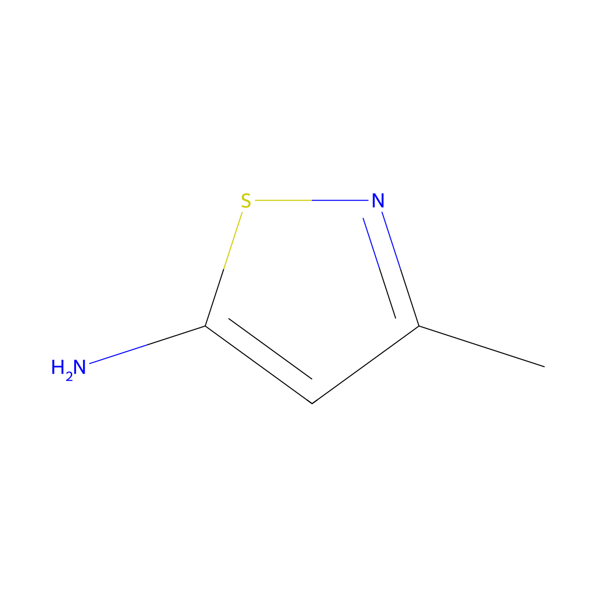 3-Methylisothiazol-5-amine molecular structure, CAS 24340-76-9