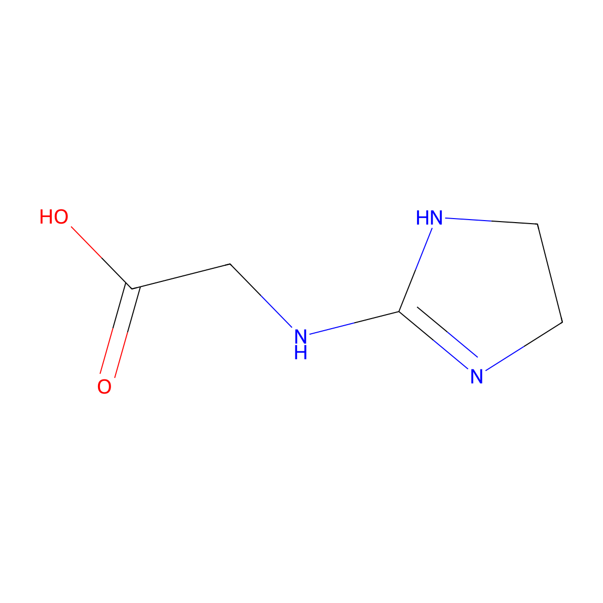 n-(4,5-Dihydro-1h-imidazol-2-yl)glycine molecular structure, CAS 24341-62-6