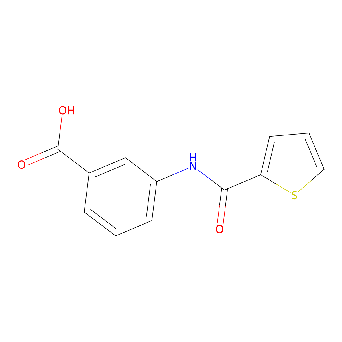 3-[(Thien-2-ylcarbonyl)amino]benzoic acid molecular structure, CAS 24341-72-8