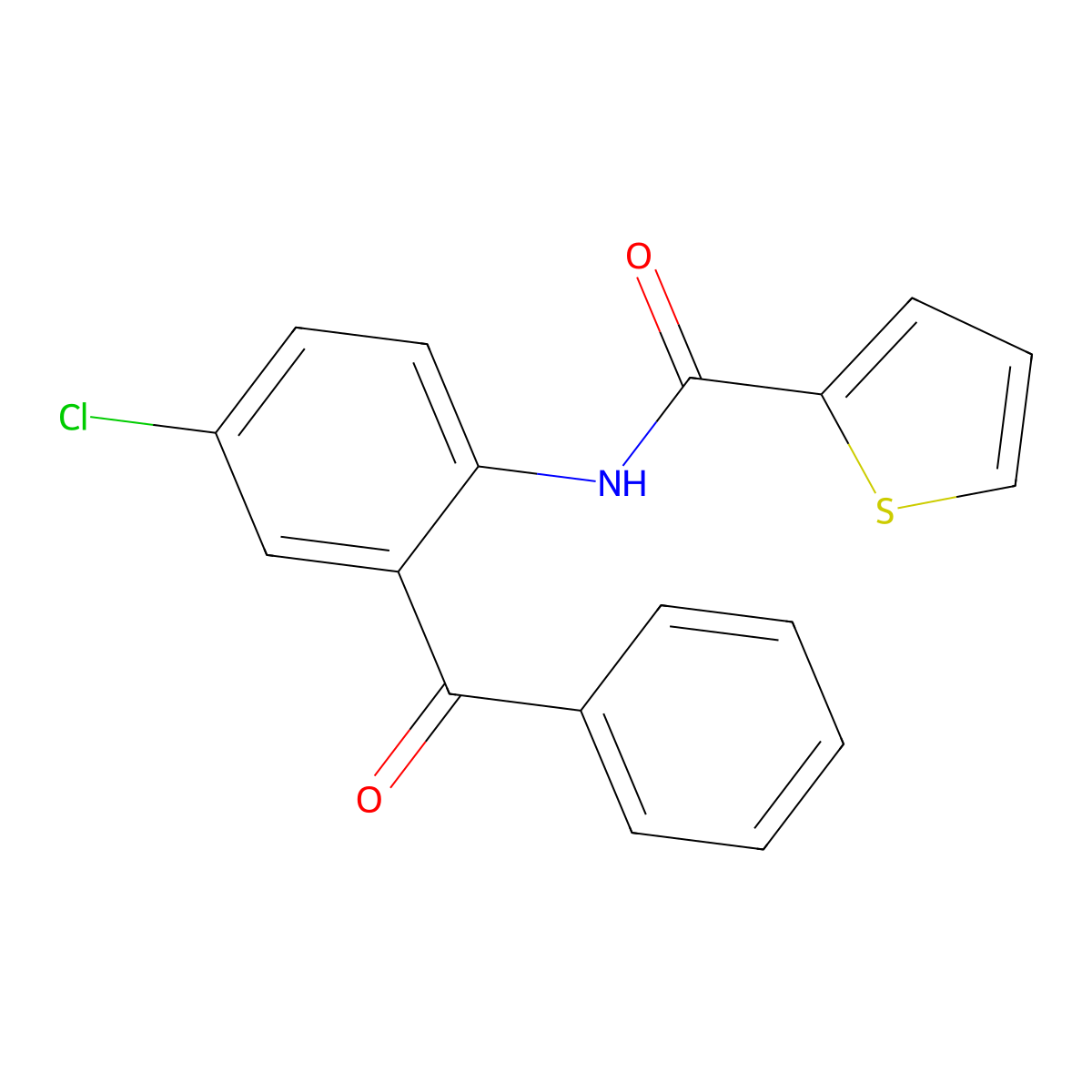 N-(2-Benzoyl-4-chlorophenyl)-2-thiophenecarboxamide molecular structure, CAS 24341-74-0