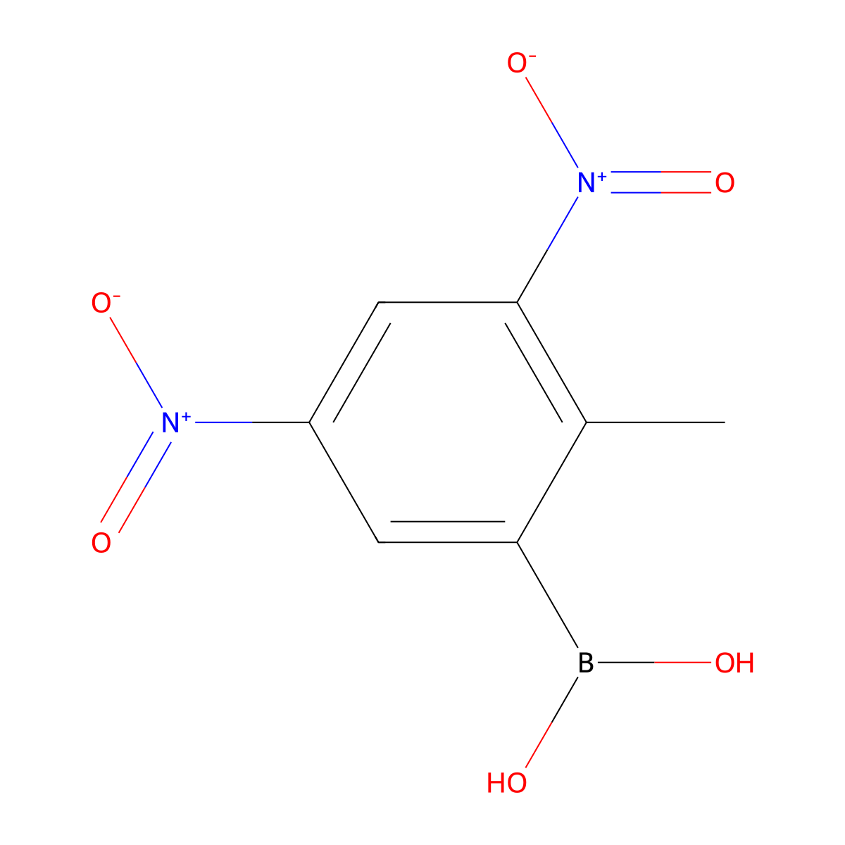 3,5-Dinitro-2-methylphenylboronic acid molecular structure, CAS 24341-76-2
