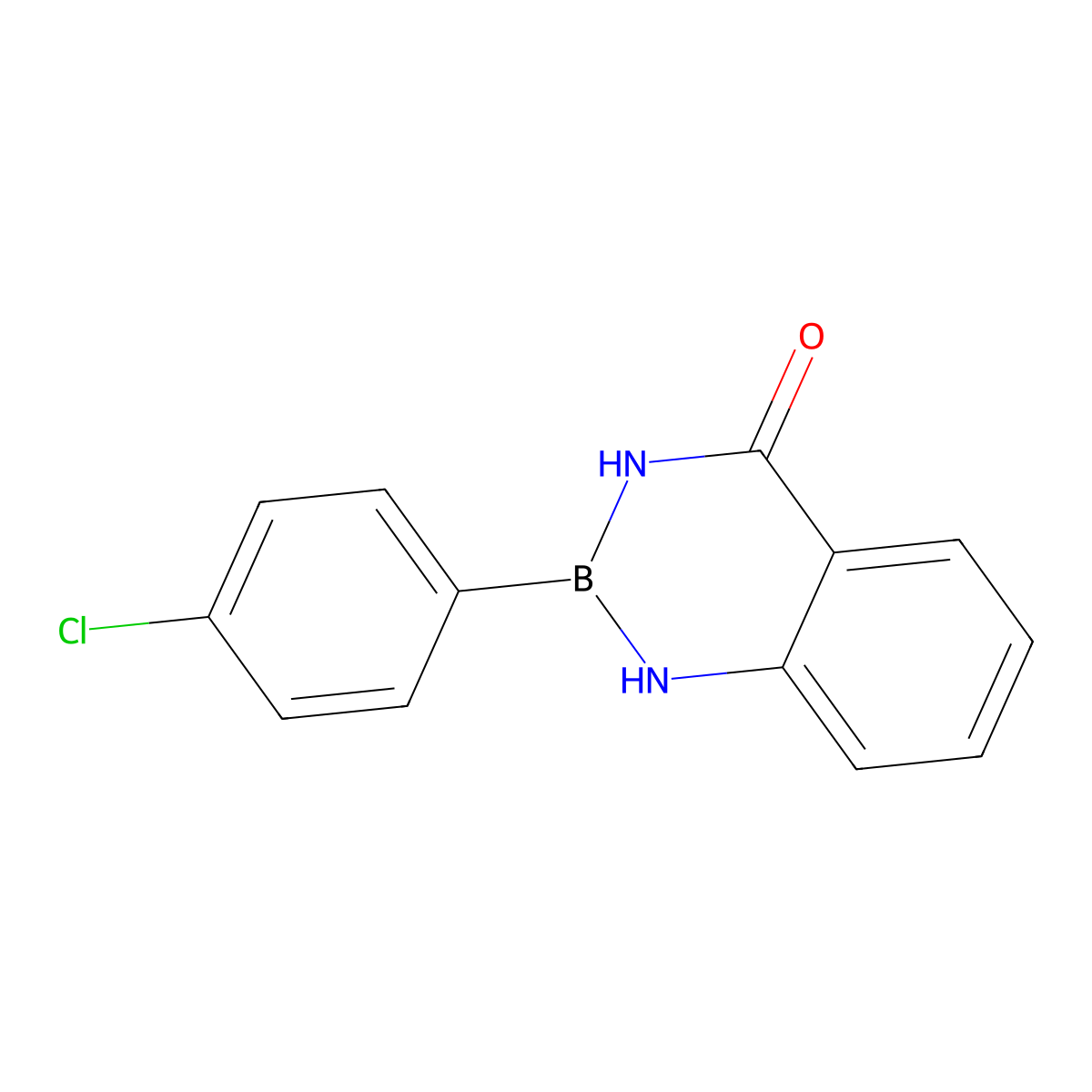 2-(4-Chlorophenyl)-2,3-dihydrobenzo[D][1,3,2]diazaborinin-4(1H)-one molecular structure, CAS 24341-83-1