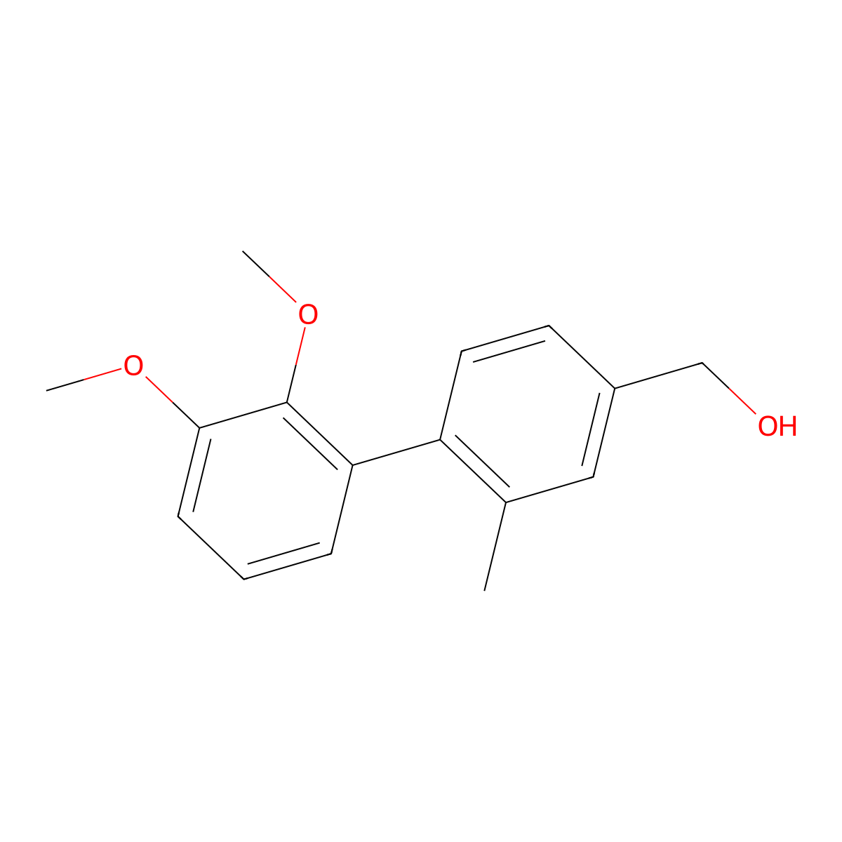 2',3'-Dimethoxy-2-methyl[1,1'-biphenyl]-4-methanol molecular structure, CAS 2434198-71-5