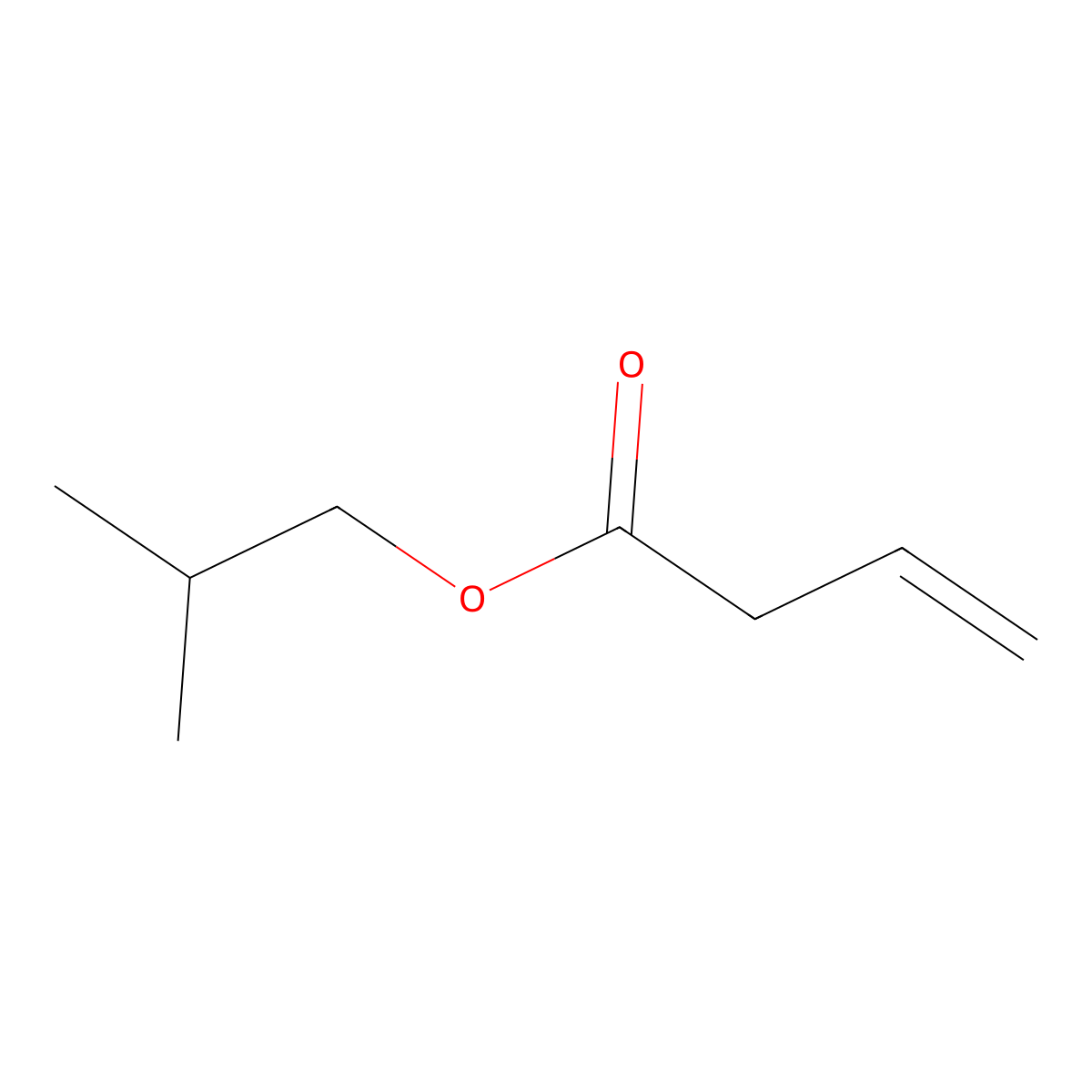 Isobutyl but-3-enoate molecular structure, CAS 24342-03-8