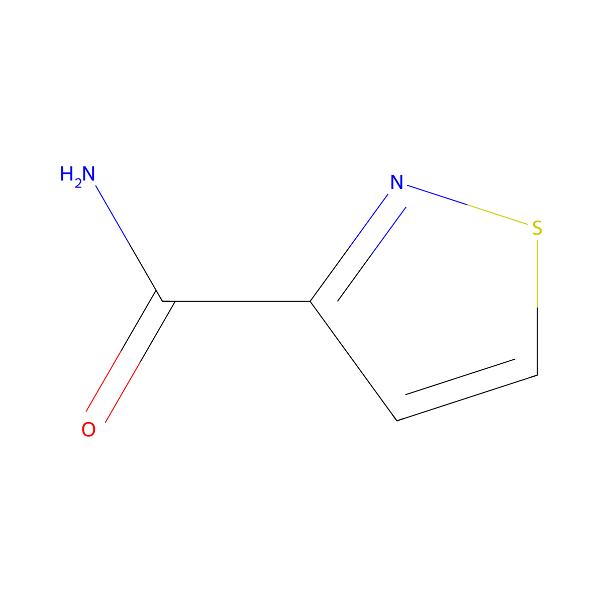 3-Isothiazolecarboxamide molecular structure, CAS 24342-43-6