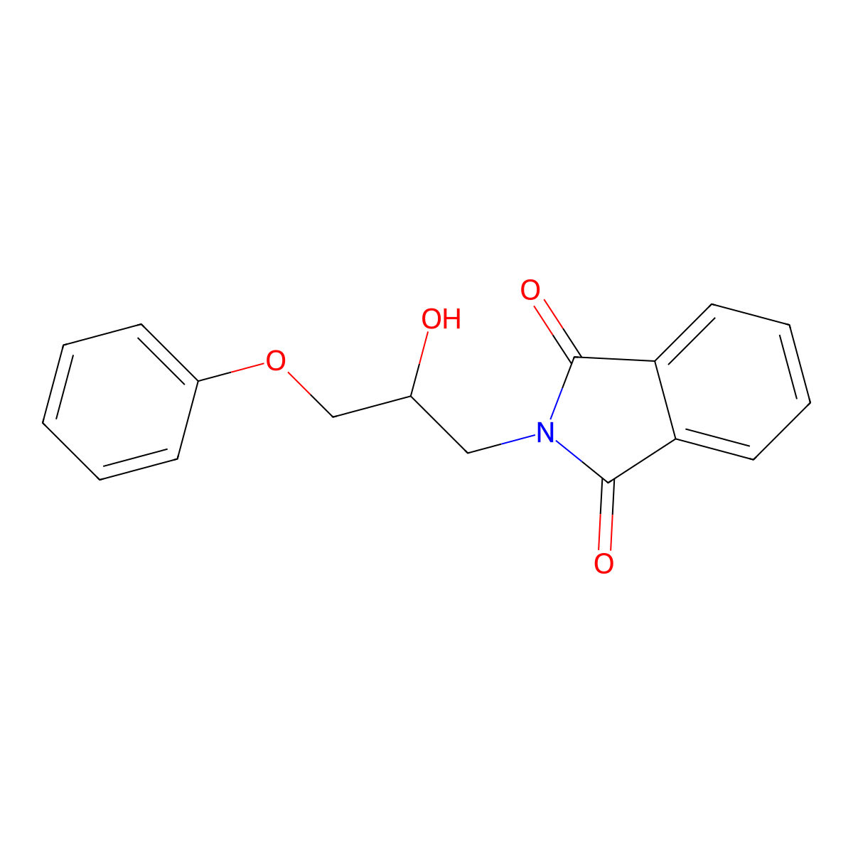 N-(2-Hydroxy-3-phenoxypropyl)phthalimide molecular structure, CAS 24343-32-6