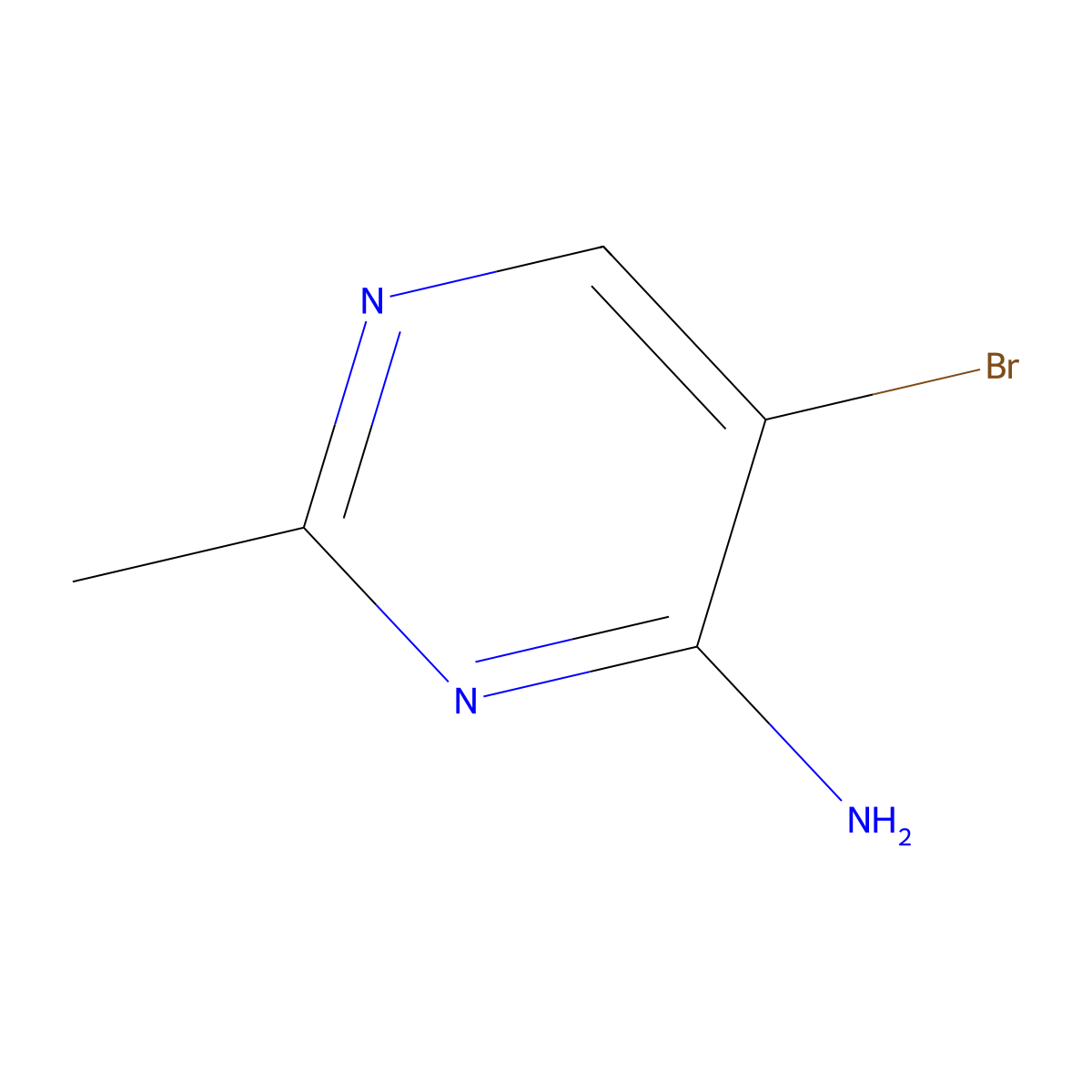 5-Bromo-2-methylpyrimidin-4-amine molecular structure, CAS 24343-95-1