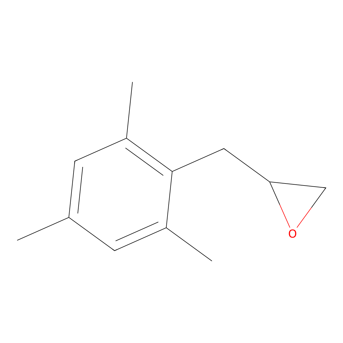 2-[(2,4,6-Trimethylphenyl)methyl]oxirane molecular structure, CAS 24344-12-5