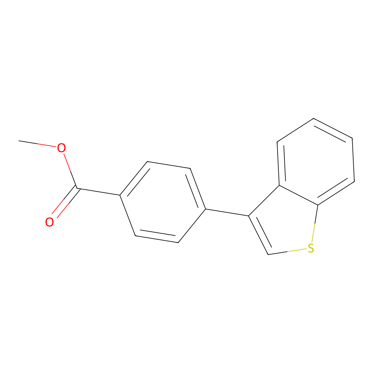 Methyl 4-(1-benzothiophen-3-yl)benzoate molecular structure, CAS 24344-74-9