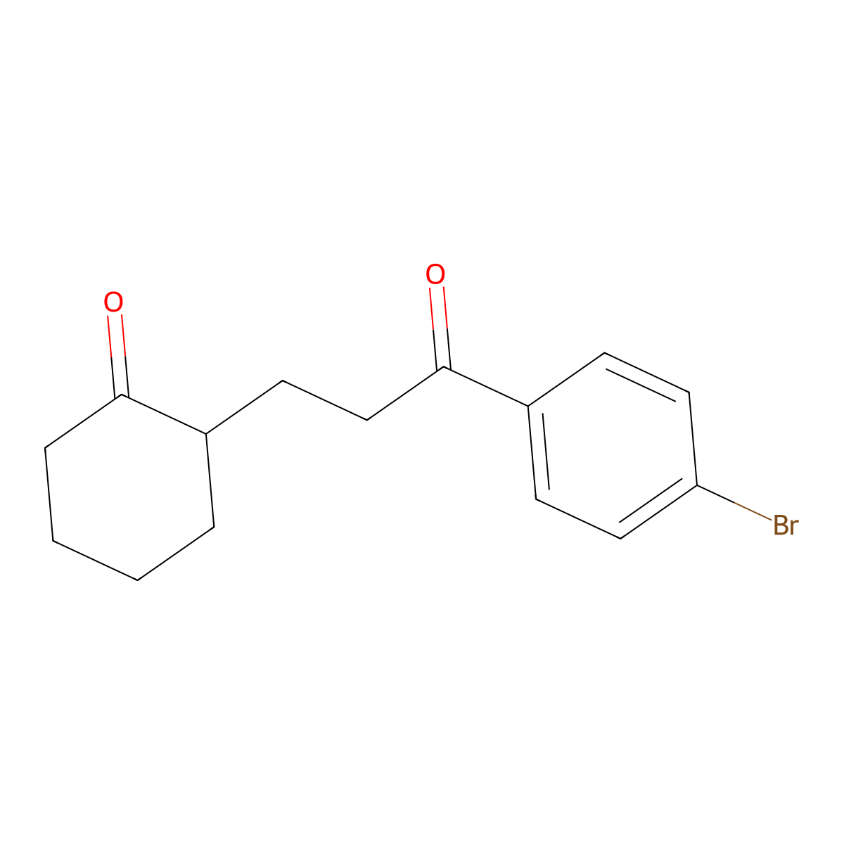 2-(3-(4-Bromophenyl)-3-oxopropyl)cyclohexanone molecular structure, CAS 243445-15-0