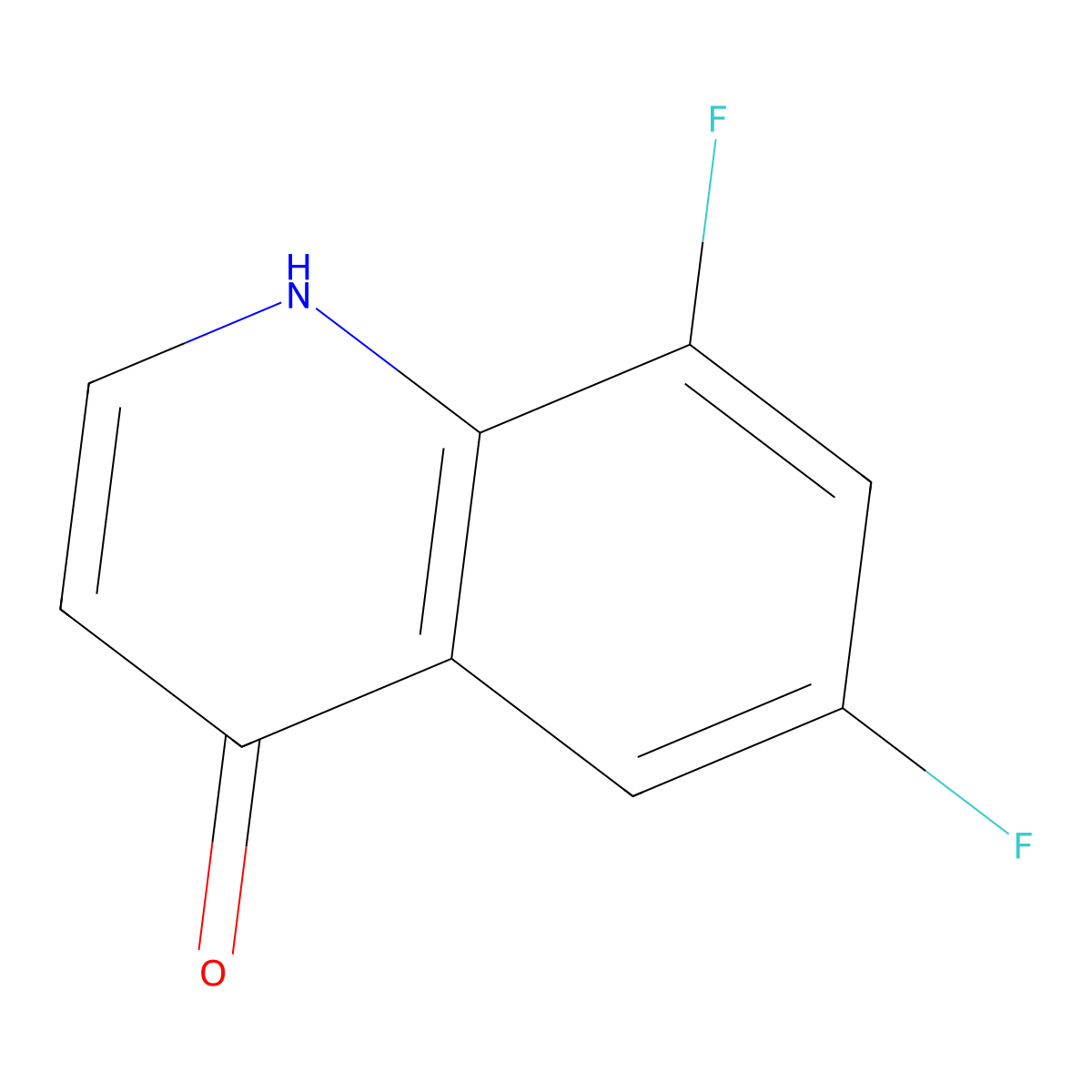 6,8-Difluoroquinolin-4-ol molecular structure, CAS 243448-16-0