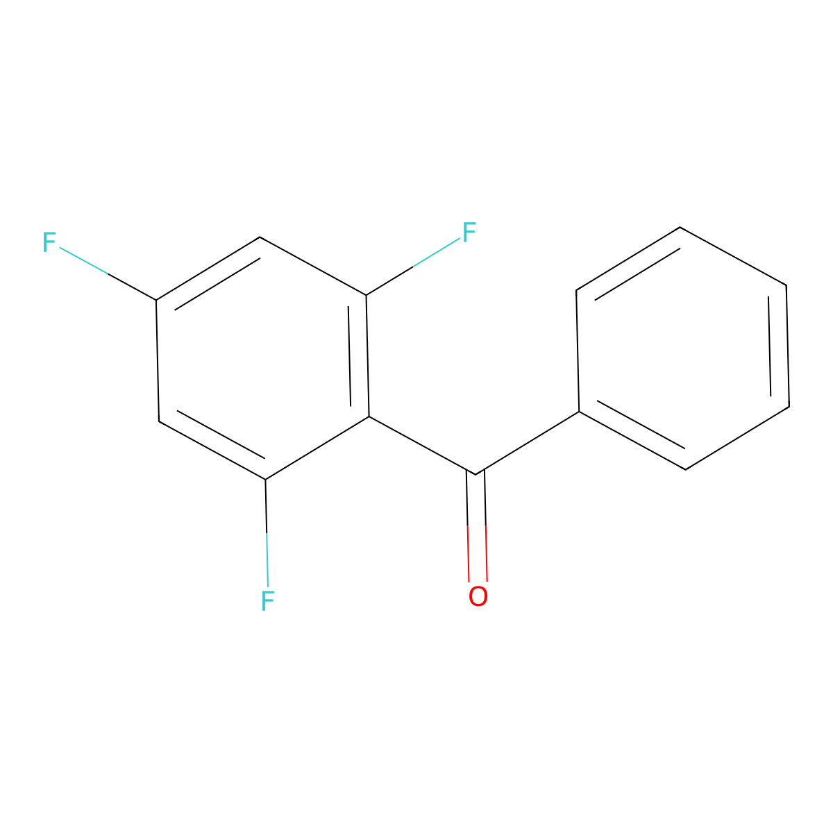 Phenyl(2,4,6-trifluorophenyl)methanone molecular structure, CAS 243448-19-3