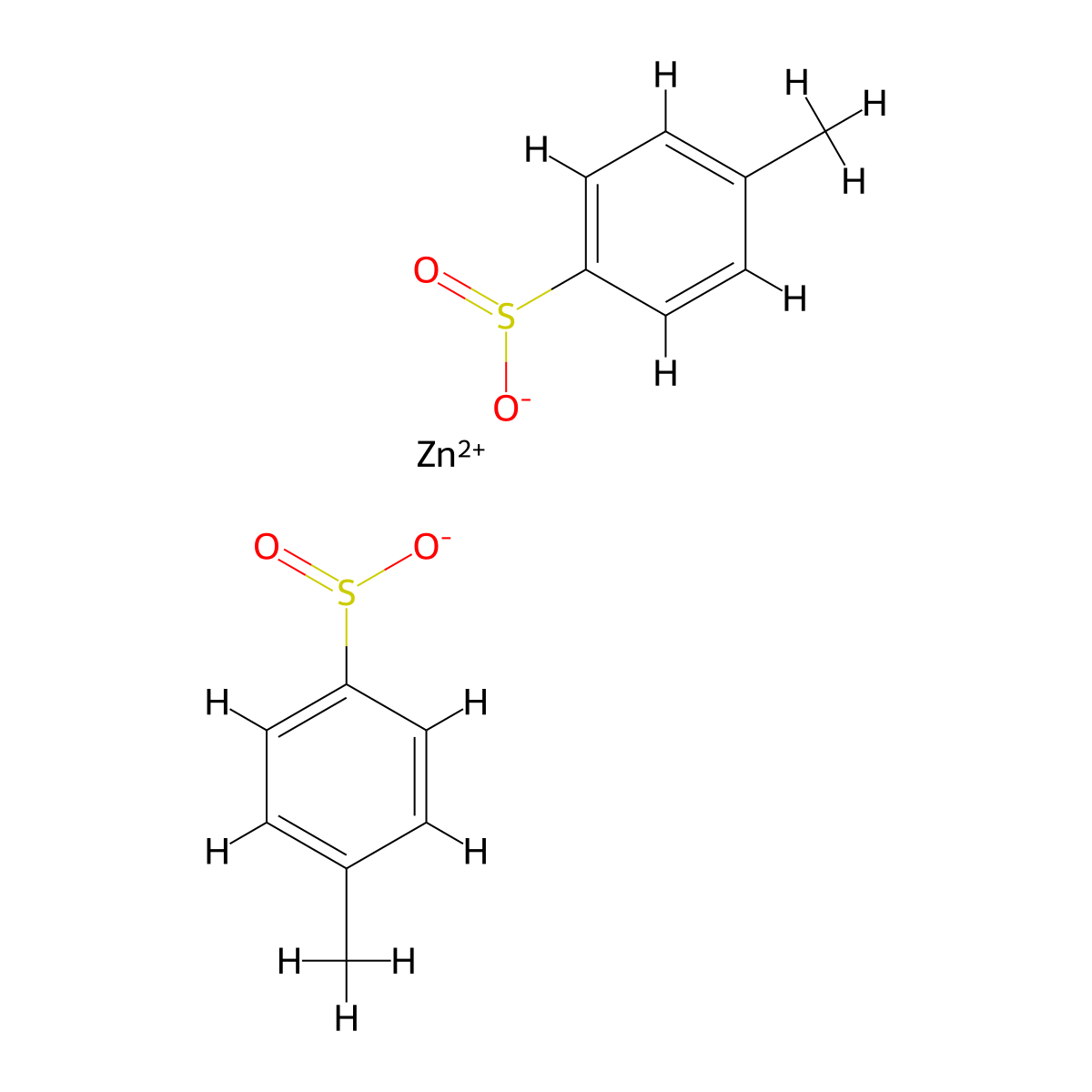 Zinc bis[p-toluenesulphinate] molecular structure, CAS 24345-02-6