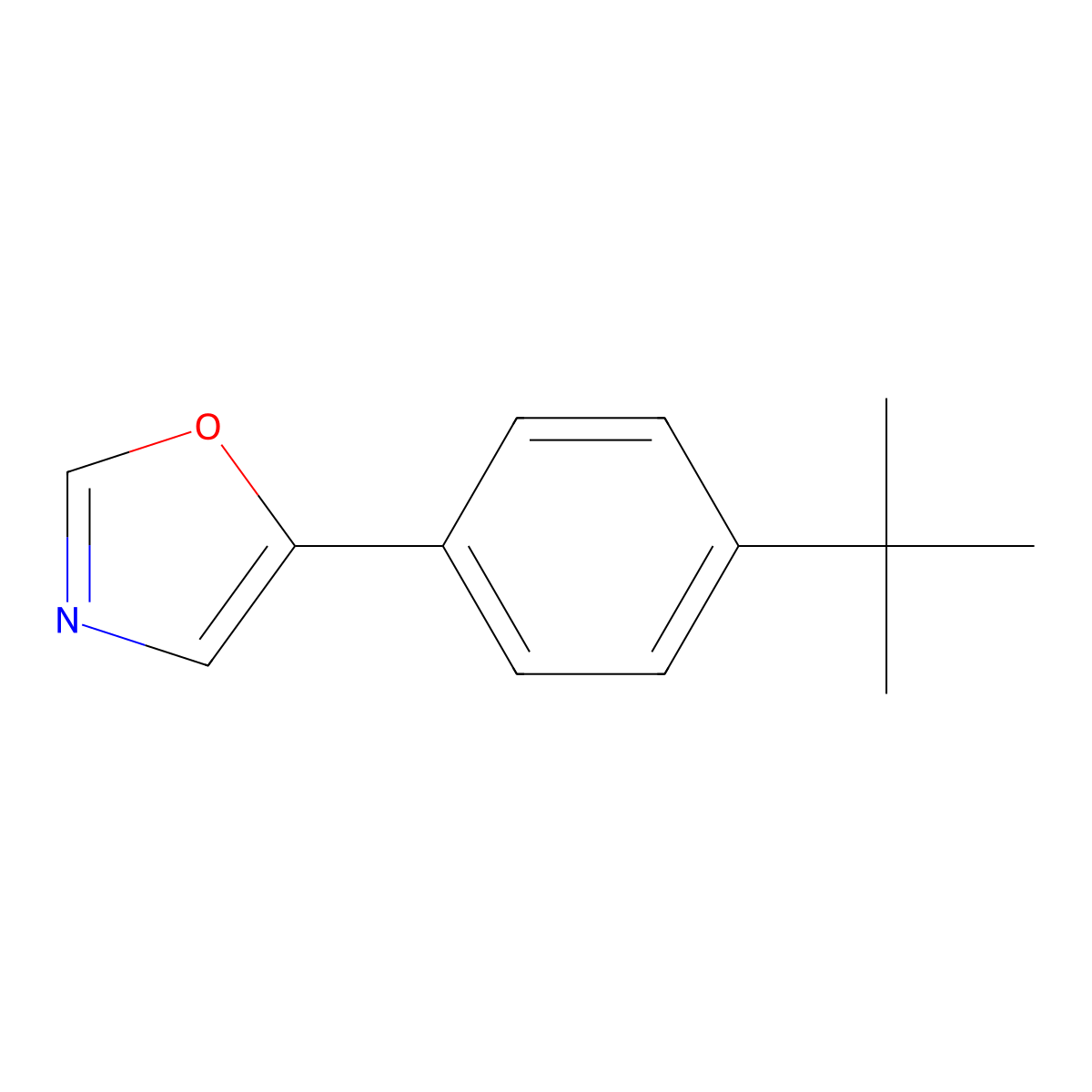 5-(4-Tert-butylphenyl)-1,3-oxazole molecular structure, CAS 243455-52-9