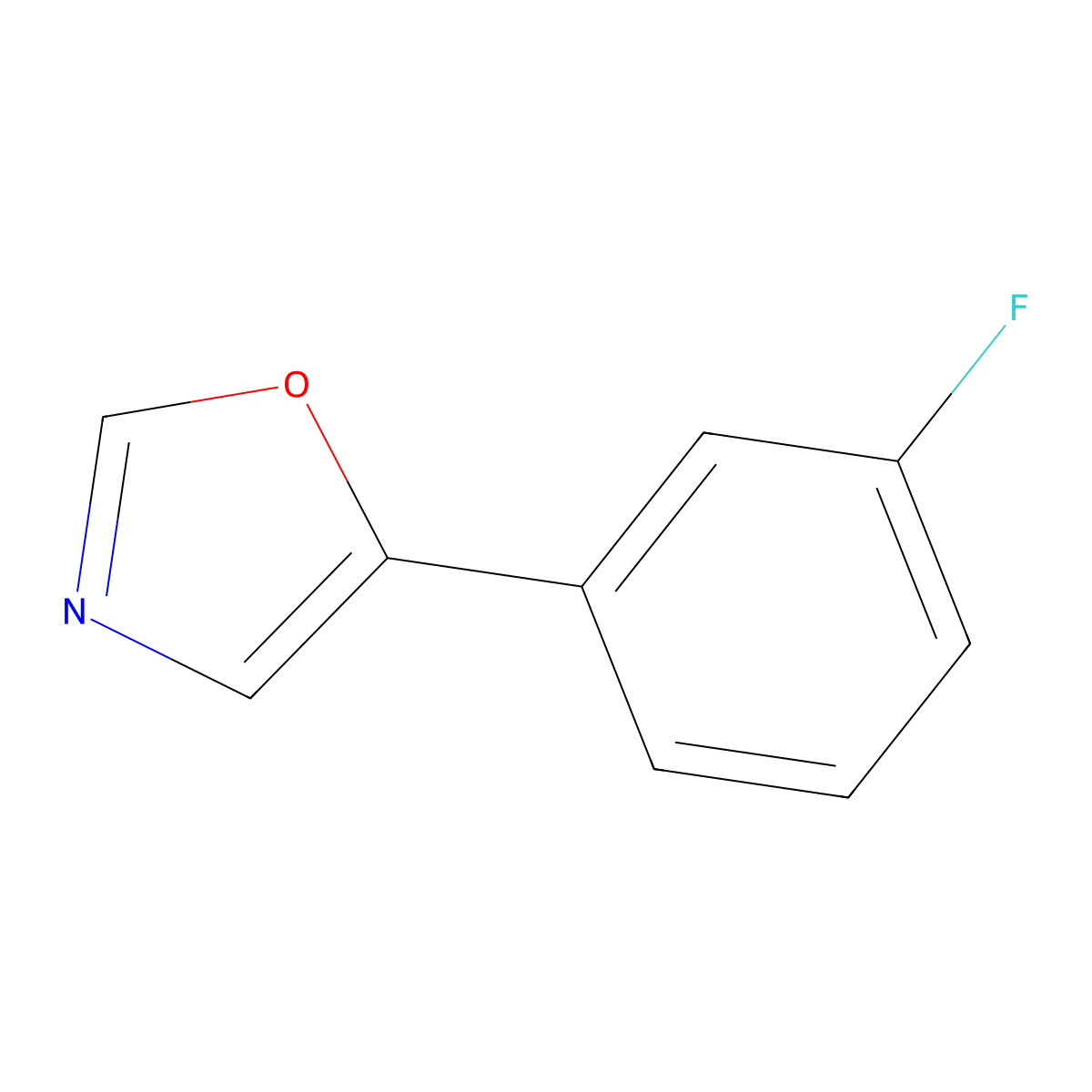 5-(3-Fluorophenyl)oxazole molecular structure, CAS 243455-58-5