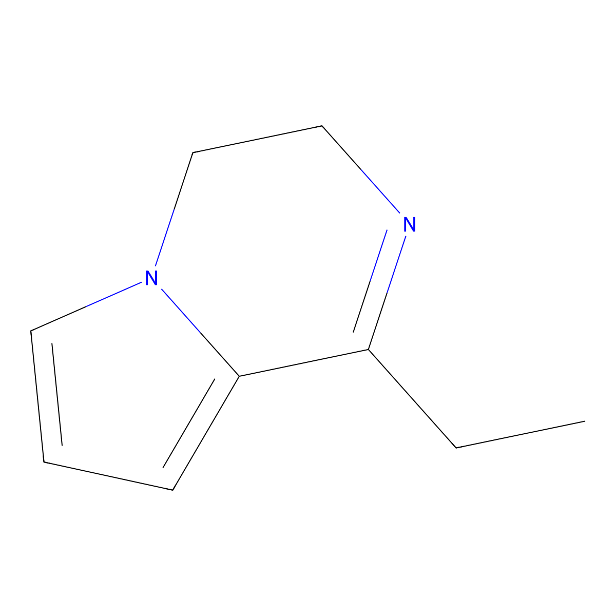 1-Ethyl-3,4-dihydropyrrolo[1,2-a]pyrazine molecular structure, CAS 243458-22-2
