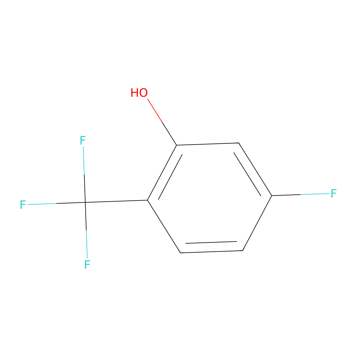 5-Fluoro-2-(trifluoromethyl)phenol molecular structure, CAS 243459-91-8