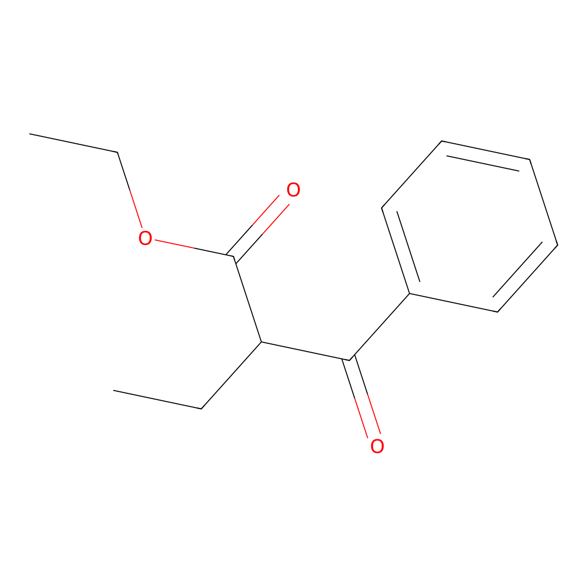 Ethyl 2-benzoylbutanoate molecular structure, CAS 24346-56-3