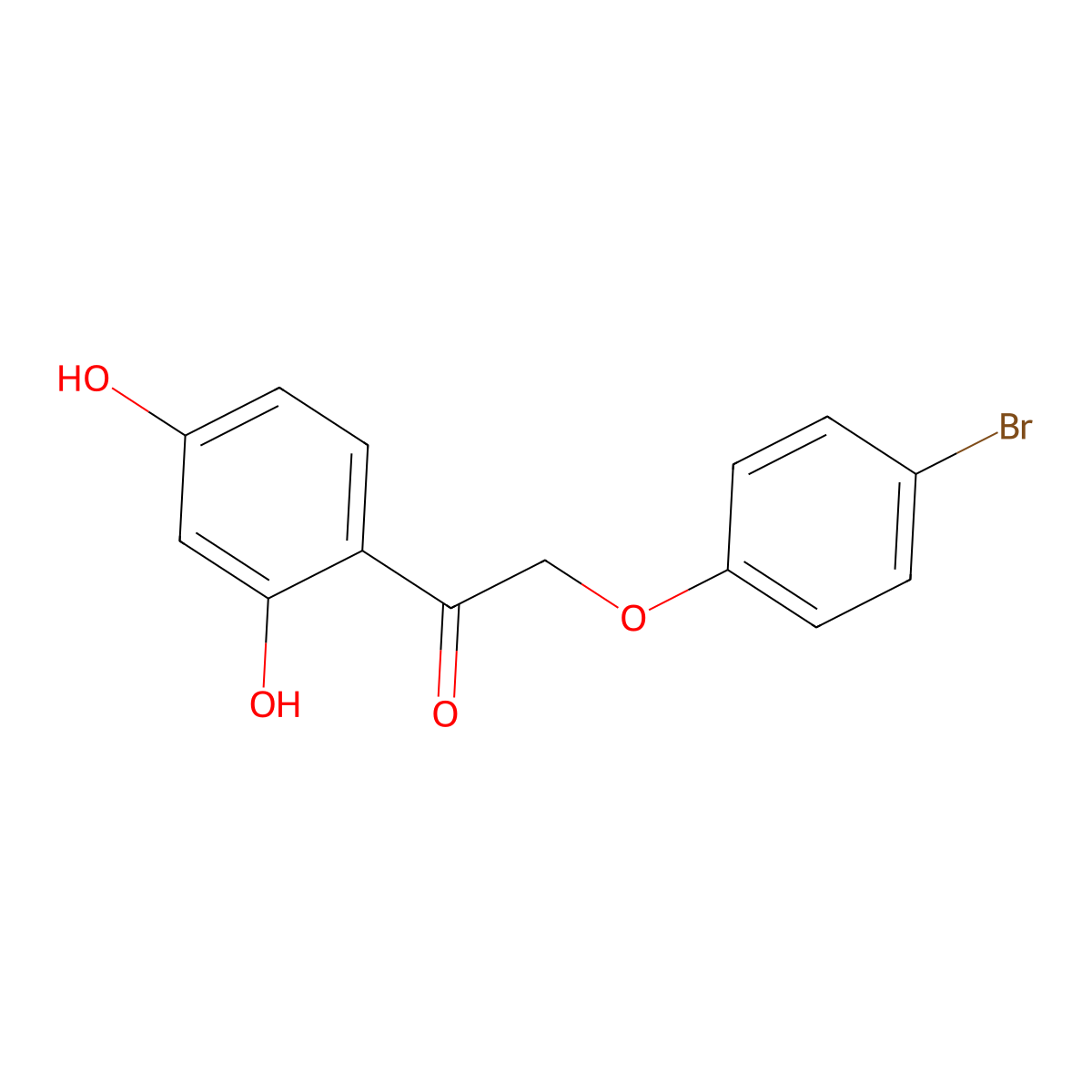 2-(4-Bromophenoxy)-1-(2,4-dihydroxyphenyl)ethanone molecular structure, CAS 243465-55-6
