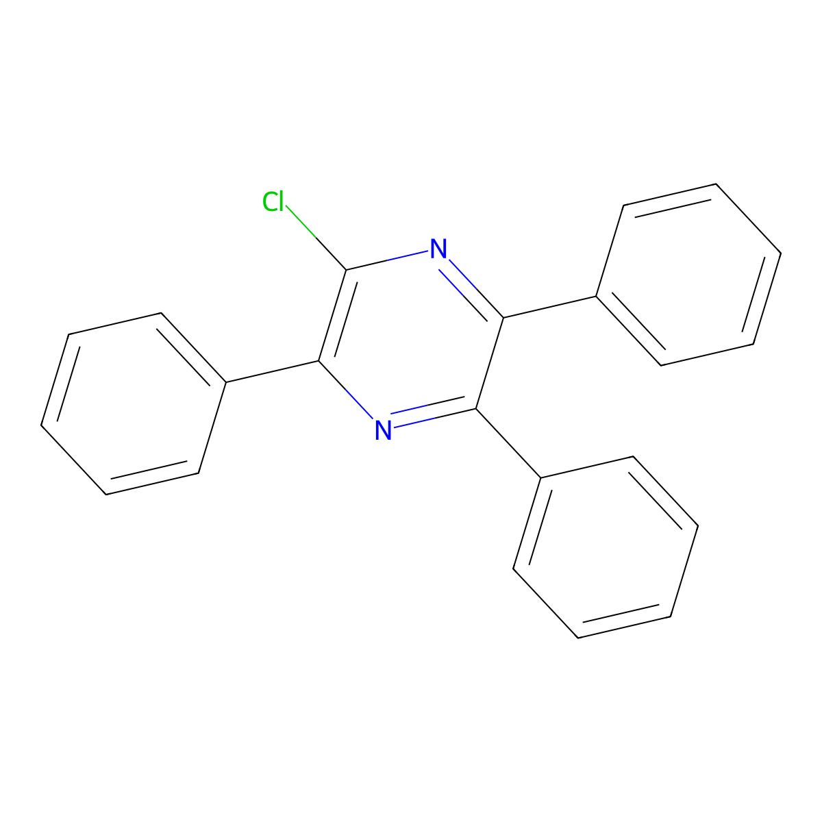 2-Chloro-3,5,6-triphenylpyrazine molecular structure, CAS 243472-78-8