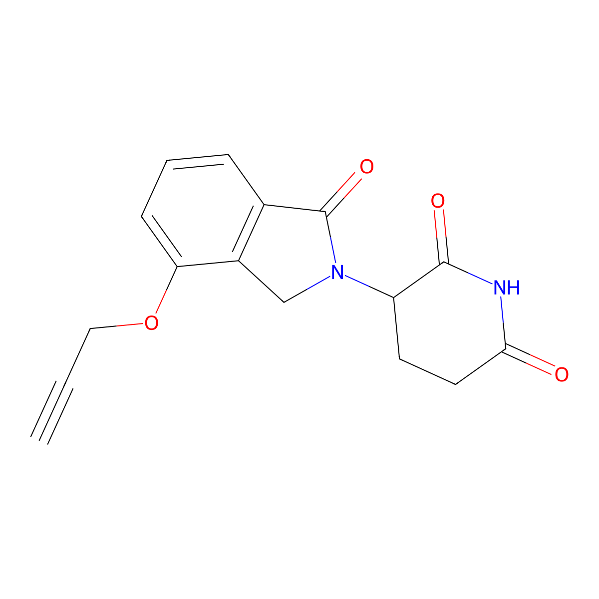 3-(1-Oxo-4-(prop-2-yn-1-yloxy)isoindolin-2-yl)piperidine-2,6-dione molecular structure, CAS 2434750-54-4
