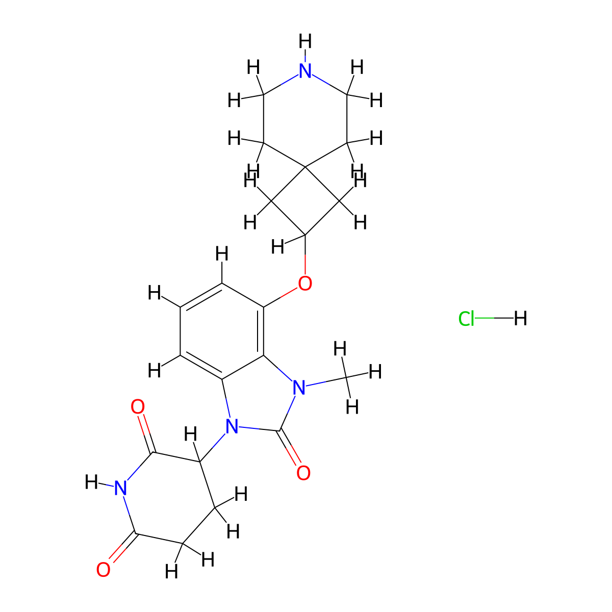 3-[4-(7-Azaspiro[3.5]nonan-2-yloxy)-3-methyl-2-oxo-benzimidazol-1-YL]piperidine-2,6-dione hydrochloride molecular structure, CAS 2434847-83-1