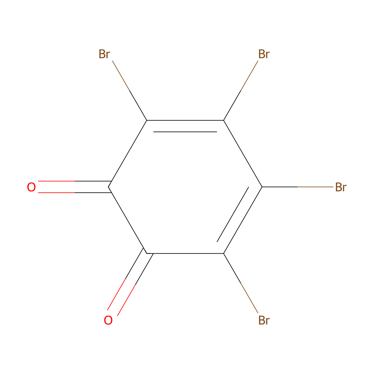 3,4,5,6-Tetrabromo-o-benzoquinone molecular structure, CAS 2435-54-3