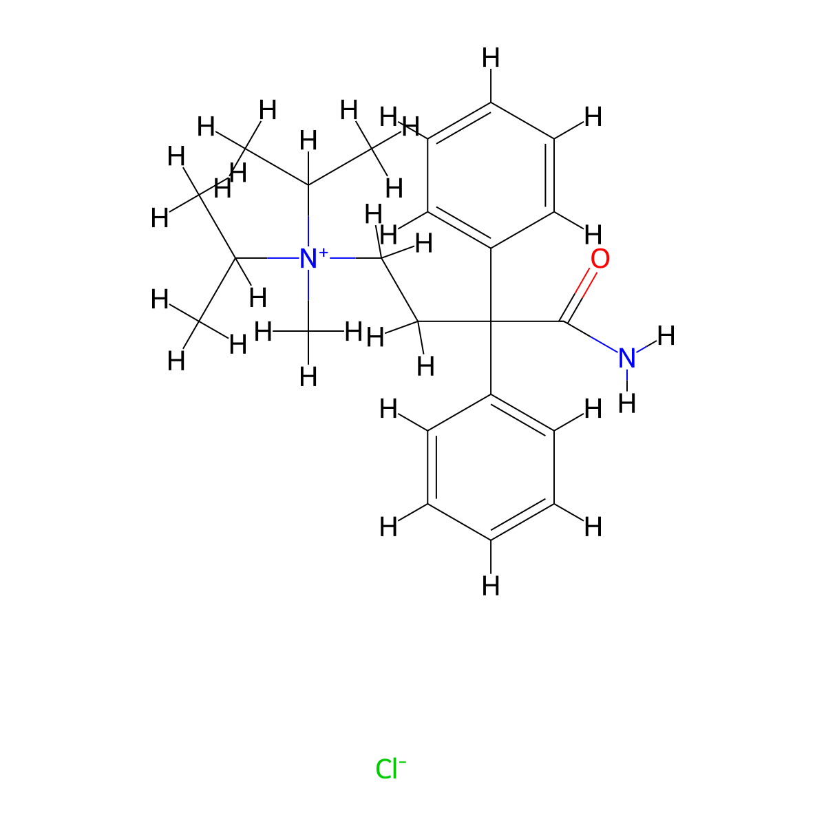 Isopropamide chloride molecular structure, CAS 24353-18-2