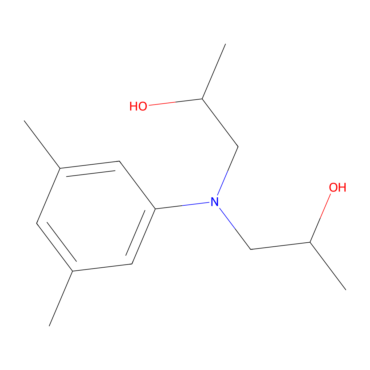 1,1'-(3,5-Xylylimino)dipropan-2-ol molecular structure, CAS 24355-93-9