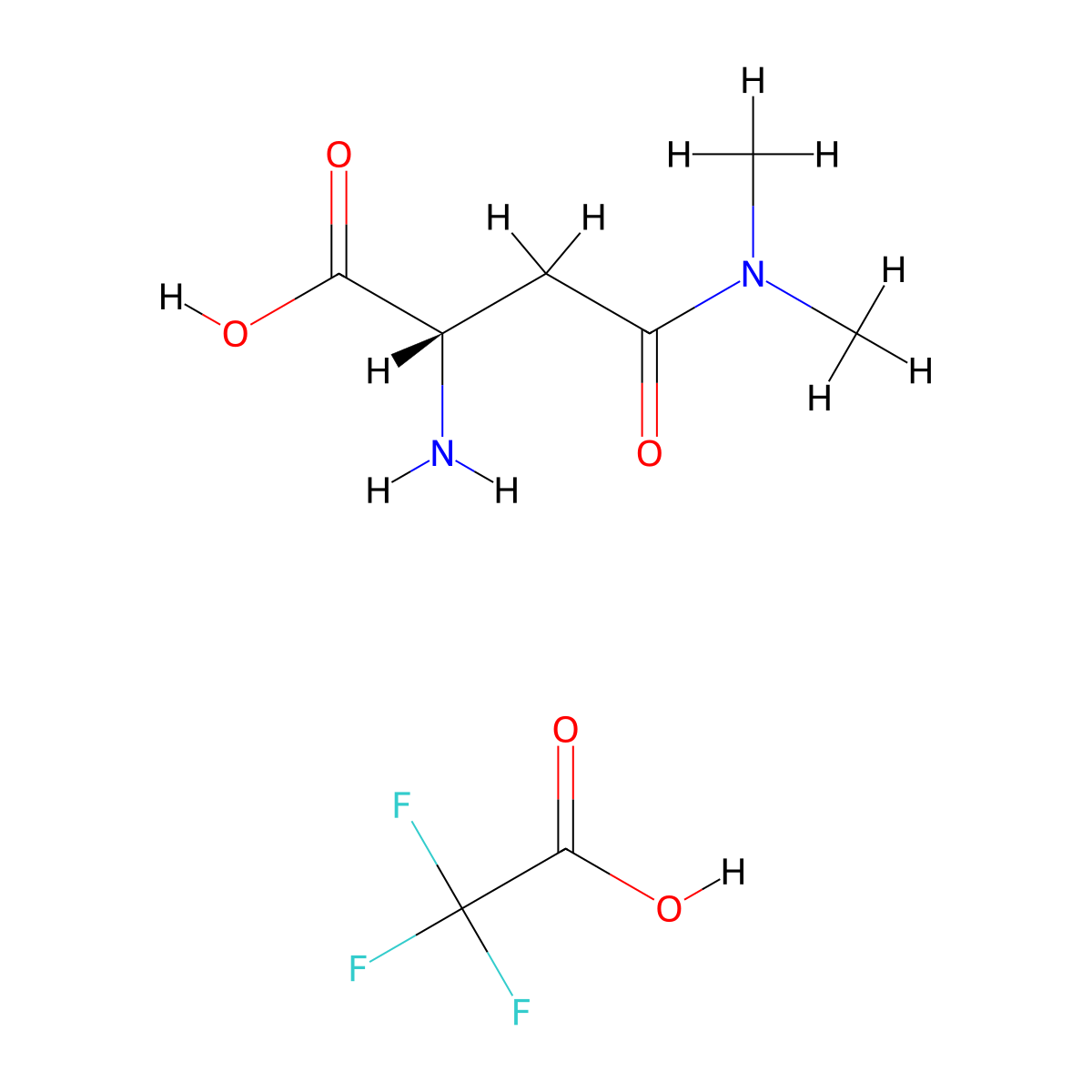 (2S)-2-amino-3-(dimethylcarbamoyl)propanoicacid,trifluoroaceticacid molecular structure, CAS 2435555-88-5