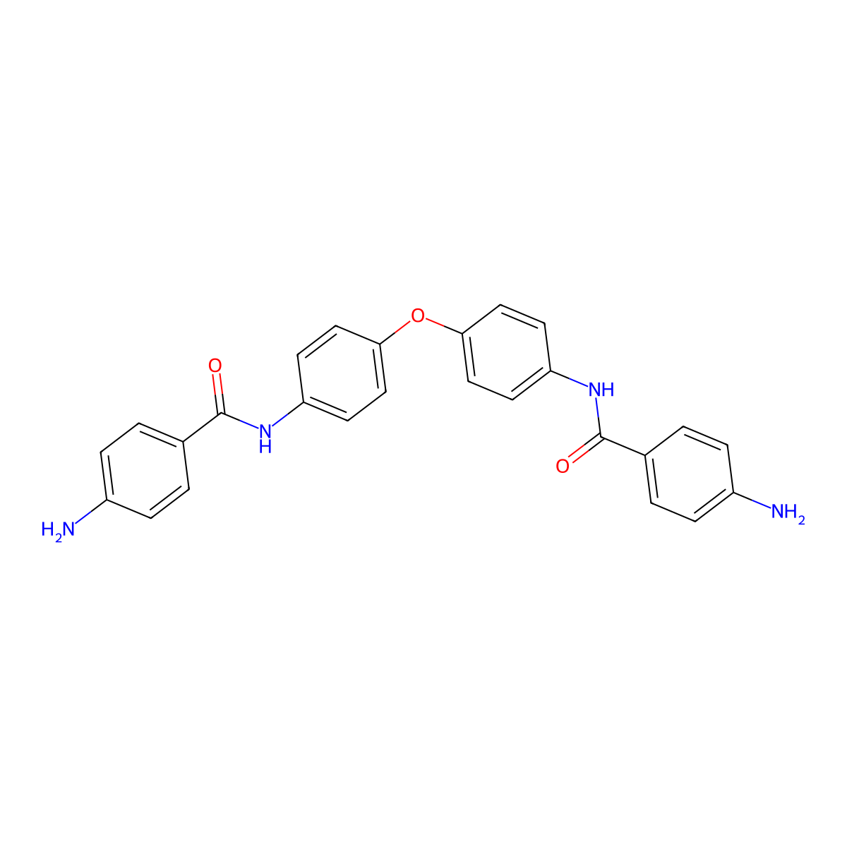 4-amino-N-[4-[4-[(4-aminobenzoyl)amino]phenoxy]phenyl]benzamide molecular structure, CAS 24356-05-6