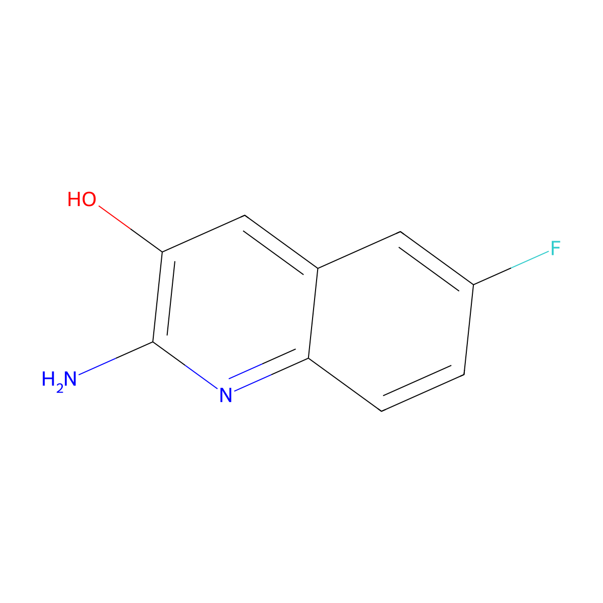 2-Amino-6-fluoroquinolin-3-ol molecular structure, CAS 2435612-57-8